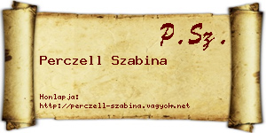 Perczell Szabina névjegykártya